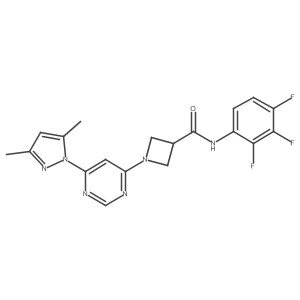 1-(6-(3,5-dimethyl-1H-pyrazol-1-yl)pyrimidin-4-yl)-N-(2,3,4-trifluorophenyl)azetidine-3-carboxamide Structure