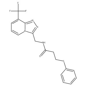 3-(phenylthio)-N-((8-(trifluoromethyl)-[1,2,4]triazolo[4,3-a]pyridin-3-yl)methyl)propanamide Structure