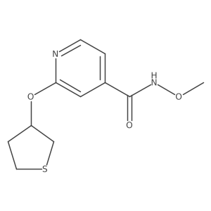 N-methoxy-2-((tetrahydrothiophen-3-yl)oxy)isonicotinamide Structure