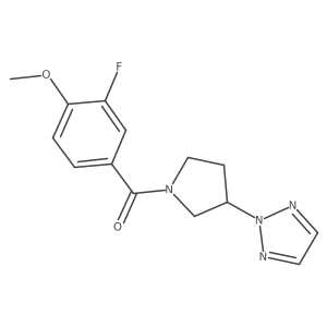 (3-(2H-1,2,3-triazol-2-yl)pyrrolidin-1-yl)(3-fluoro-4-methoxyphenyl)methanone结构式