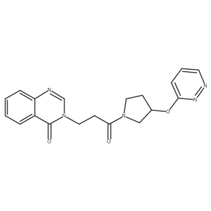 3-(3-oxo-3-(3-(pyridazin-3-yloxy)pyrrolidin-1-yl)propyl)quinazolin-4(3H)-one Structure