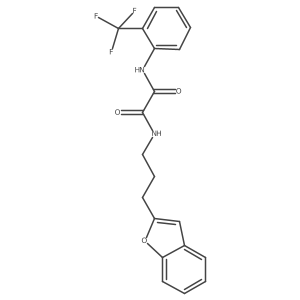 N1-(3-(benzofuran-2-yl)propyl)-N2-(2-(trifluoromethyl)phenyl)oxalamide结构式