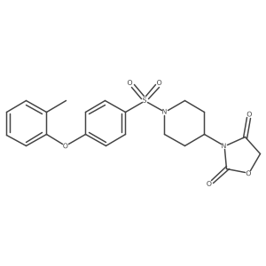 3-(1-((4-(o-Tolyloxy)phenyl)sulfonyl)piperidin-4-yl)oxazolidine-2,4-dione结构式