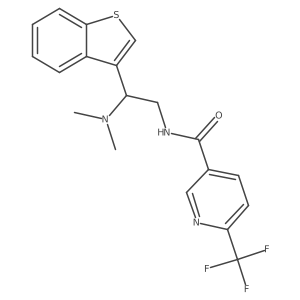 N-(2-(benzo[b]thiophen-3-yl)-2-(dimethylamino)ethyl)-6-(trifluoromethyl)nicotinamide Structure