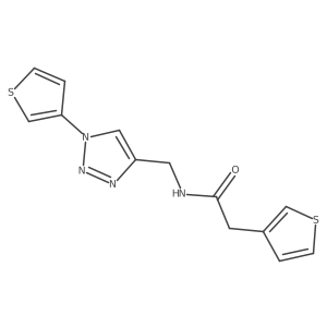 2-(thiophen-3-yl)-N-((1-(thiophen-3-yl)-1H-1,2,3-triazol-4-yl)methyl)acetamide Structure
