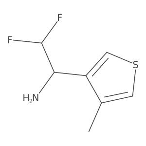 2,2-Difluoro-1-(4-methylthiophen-3-yl)ethan-1-amine结构式
