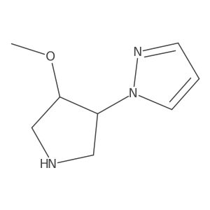 1-(4-methoxypyrrolidin-3-yl)-1H-pyrazole结构式