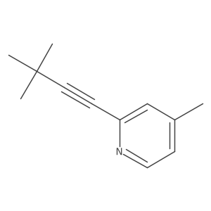 2-(3,3-Dimethylbut-1-yn-1-yl)-4-methylpyridine Structure