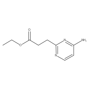 Ethyl 3-(4-aminopyrimidin-2-yl)propanoate结构式