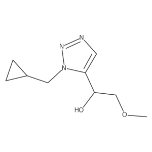 (1R)-1-[1-(cyclopropylmethyl)-1H-1,2,3-triazol-5-yl]-2-methoxyethan-1-ol Structure