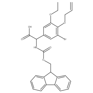 2-[3-bromo-5-ethoxy-4-(prop-2-en-1-yloxy)phenyl]-2-({[(9H-fluoren-9-yl)methoxy]carbonyl}amino)acetic acid结构式