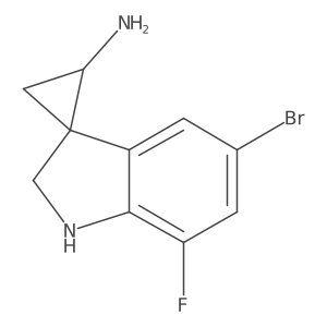 5'-Bromo-7'-fluoro-1',2'-dihydrospiro[cyclopropane-1,3'-indole]-3-amine Structure