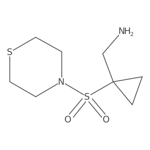 [1-(Thiomorpholine-4-sulfonyl)cyclopropyl]methanamine结构式