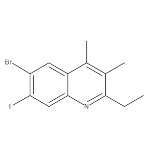 6-Bromo-2-ethyl-7-fluoro-3,4-dimethylquinoline结构式