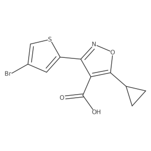 3-(4-Bromothiophen-2-yl)-5-cyclopropyl-1,2-oxazole-4-carboxylic acid结构式