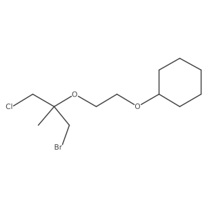 {2-[(1-Bromo-3-chloro-2-methylpropan-2-yl)oxy]ethoxy}cyclohexane Structure