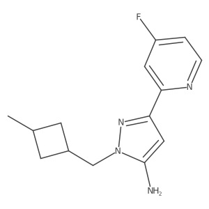 3-(4-fluoropyridin-2-yl)-1-[(3-methylcyclobutyl)methyl]-1H-pyrazol-5-amine Structure