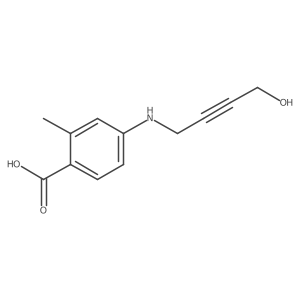 4-[(4-Hydroxybut-2-yn-1-yl)amino]-2-methylbenzoic acid Structure