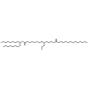 3-((8-(Heptadecan-9-yloxy)-8-oxooctyl)(2-hydroxyethyl)amino)propyl tetradecanoate Structure