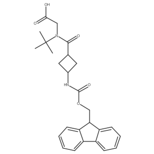 2-{N-tert-butyl-1-[3-({[(9H-fluoren-9-yl)methoxy]carbonyl}amino)cyclobutyl]formamido}acetic acid结构式
