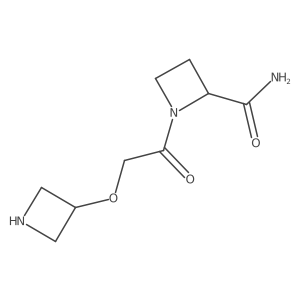 1-[2-(Azetidin-3-yloxy)acetyl]azetidine-2-carboxamide Structure