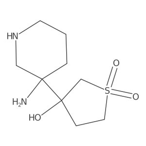 3-(3-Aminopiperidin-3-yl)-3-hydroxy-1lambda6-thiolane-1,1-dione结构式