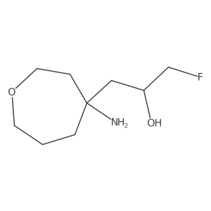1-(4-Aminooxepan-4-yl)-3-fluoropropan-2-ol结构式