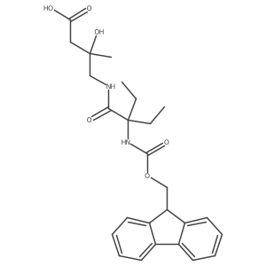 4-[2-ethyl-2-({[(9H-fluoren-9-yl)methoxy]carbonyl}amino)butanamido]-3-hydroxy-3-methylbutanoic acid Structure