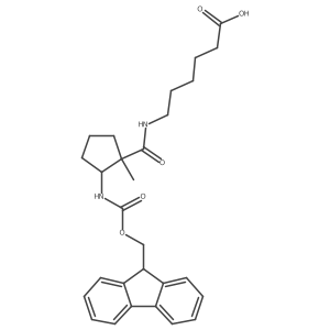 6-{[2-({[(9H-fluoren-9-yl)methoxy]carbonyl}amino)-1-methylcyclopentyl]formamido}hexanoic acid Structure