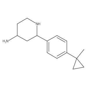 2-[4-(1-Methylcyclopropyl)phenyl]piperidin-4-amine结构式