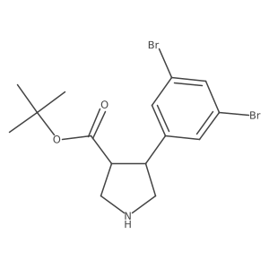 Tert-butyl 4-(3,5-dibromophenyl)pyrrolidine-3-carboxylate结构式