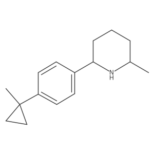 2-Methyl-6-[4-(1-methylcyclopropyl)phenyl]piperidine结构式