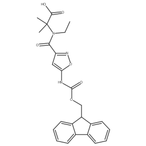 2-{N-ethyl-1-[5-({[(9H-fluoren-9-yl)methoxy]carbonyl}amino)-1,2-oxazol-3-yl]formamido}-2-methylpropanoic acid结构式