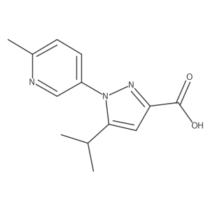 1-(6-methylpyridin-3-yl)-5-(propan-2-yl)-1H-pyrazole-3-carboxylic acid结构式