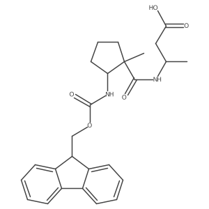 3-{[2-({[(9H-fluoren-9-yl)methoxy]carbonyl}amino)-1-methylcyclopentyl]formamido}butanoic acid Structure