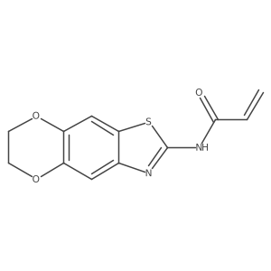 N-{10,13-dioxa-4-thia-6-azatricyclo[7.4.0.0,3,7]trideca-1(9),2,5,7-tetraen-5-yl}prop-2-enamide结构式
