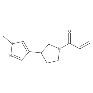 1-[3-(1-methyl-1H-pyrazol-4-yl)pyrrolidin-1-yl]prop-2-en-1-one结构式