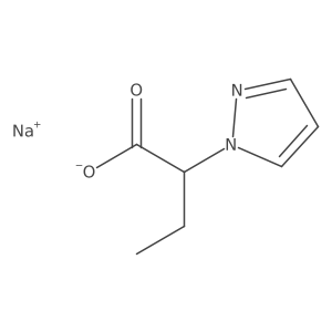 Sodium 2-(1H-pyrazol-1-yl)butanoate Structure