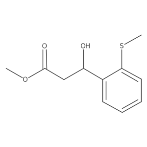 methyl (3S)-3-hydroxy-3-[2-(methylsulfanyl)phenyl]propanoate结构式