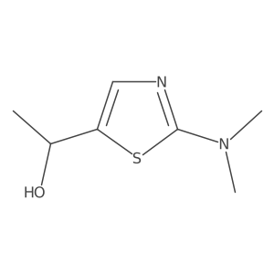 (1R)-1-[2-(dimethylamino)-1,3-thiazol-5-yl]ethan-1-ol结构式