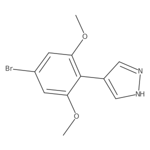 4-(4-bromo-2,6-dimethoxyphenyl)-1H-pyrazole结构式