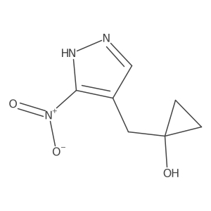 1-[(3-nitro-1H-pyrazol-4-yl)methyl]cyclopropan-1-ol Structure