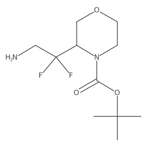 Tert-butyl 3-(2-amino-1,1-difluoroethyl)morpholine-4-carboxylate Structure