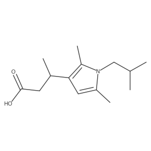 3-[2,5-dimethyl-1-(2-methylpropyl)-1H-pyrrol-3-yl]butanoic acid Structure