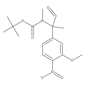 tert-butyl N-[2-(3-methoxy-4-nitrophenyl)-1-oxopropan-2-yl]-N-methylcarbamate Structure