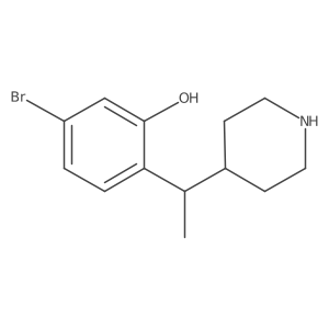 5-Bromo-2-[1-(piperidin-4-yl)ethyl]phenol结构式