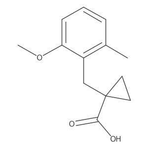 1-[(2-Methoxy-6-methylphenyl)methyl]cyclopropane-1-carboxylic acid Structure