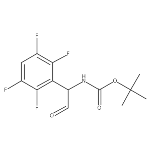 tert-butyl N-[2-oxo-1-(2,3,5,6-tetrafluorophenyl)ethyl]carbamate Structure