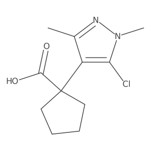 1-(5-chloro-1,3-dimethyl-1H-pyrazol-4-yl)cyclopentane-1-carboxylic acid Structure