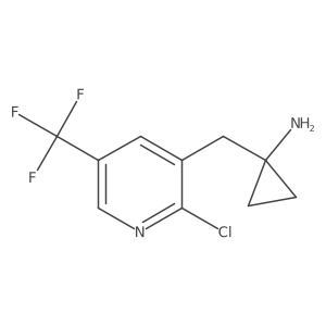 1-{[2-Chloro-5-(trifluoromethyl)pyridin-3-yl]methyl}cyclopropan-1-amine结构式